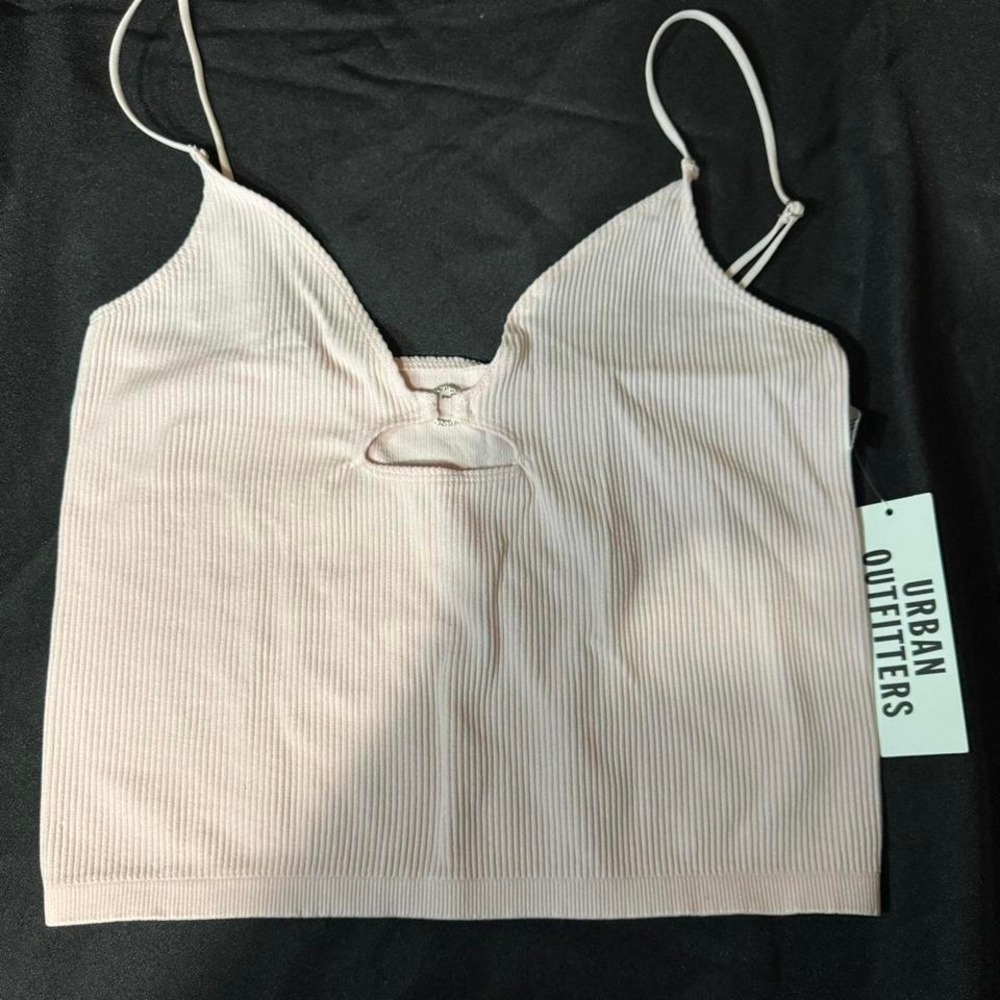 Urban Outfitters pink ribbed tank top NWT